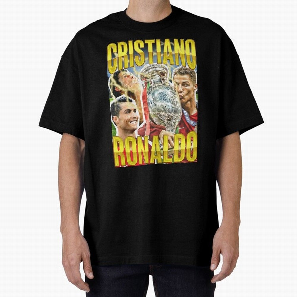 Cristiano Ronaldo Cr7 Siuuu El Bicho Oversized T-Shirt Bring a Champion Mindset to Global Football Passion for FIFA World Cup 2026, Capturing Mbappe and Neymar, England, France and Netherlands, Classic Soccer Heritage, Championship Pressure, Fan