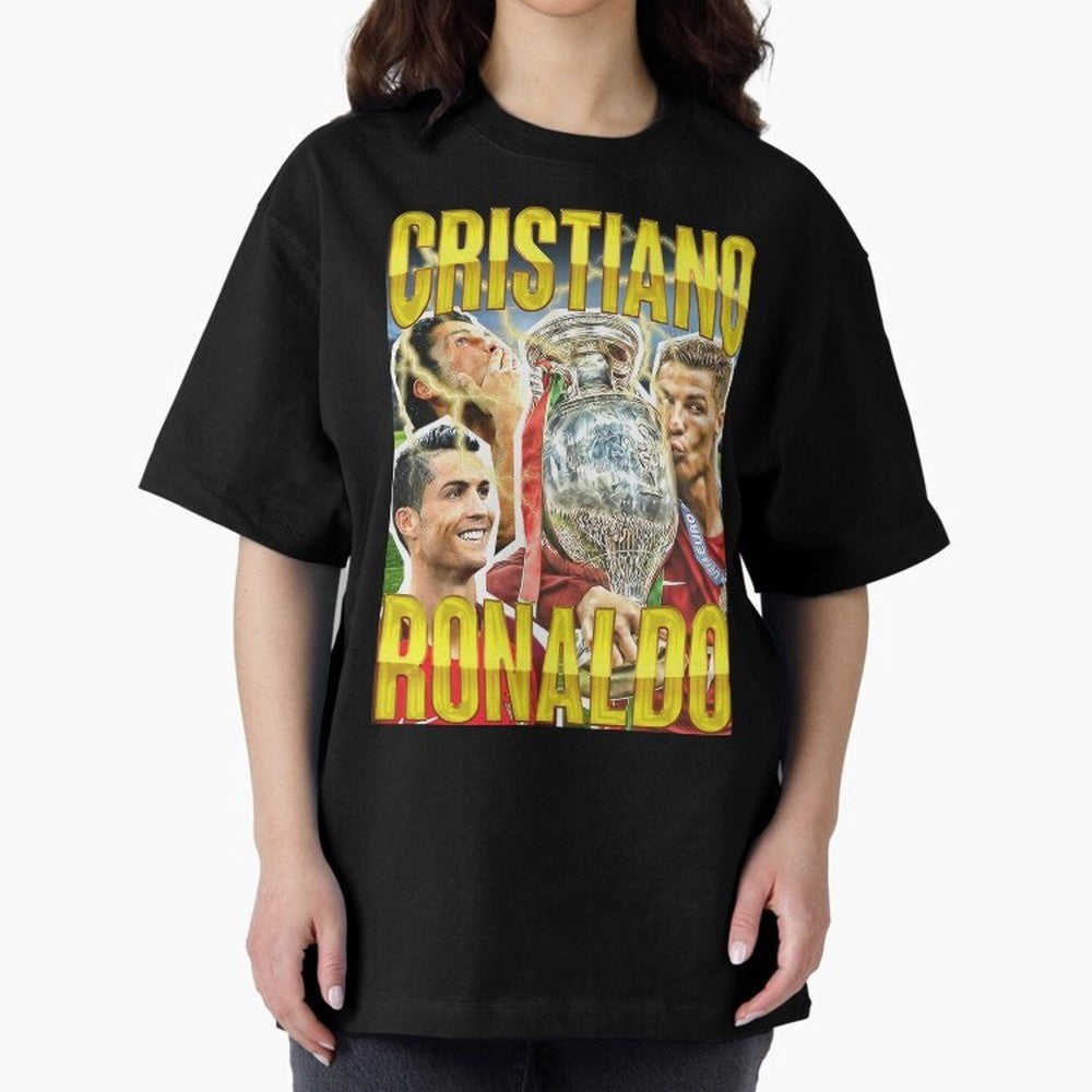 Cristiano Ronaldo Cr7 Siuuu El Bicho Oversized T-Shirt Bring a Champion Mindset to Global Football Passion for FIFA World Cup 2026, Capturing Mbappe and Neymar, England, France and Netherlands, Classic Soccer Heritage, Championship Pressure, Fan