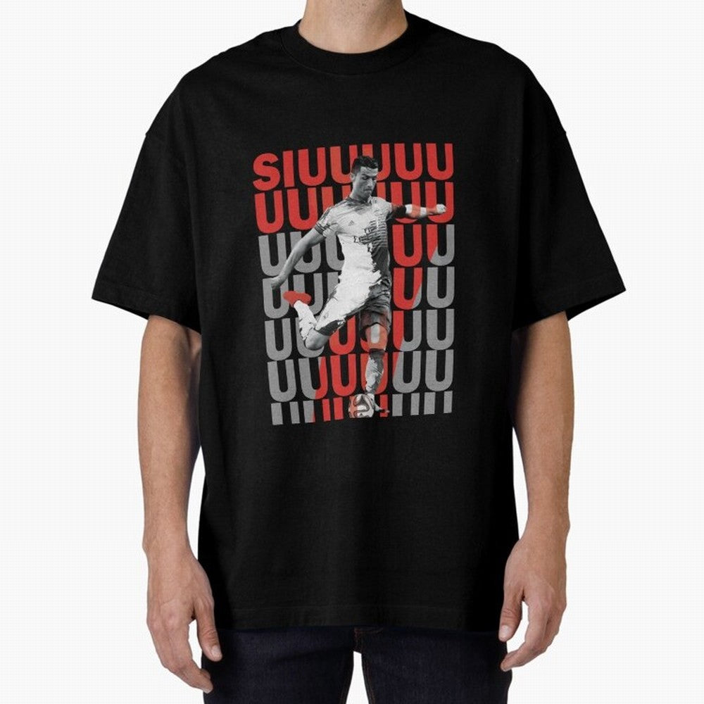 Siuuuuuu Cristiano Ronaldo Oversized T-Shirt Relive Legendary Nights from FIFA World Cup 2026 USA Canada Mexico Spirit, Driven by Argentina and Brazil, Messi and Cristiano Ronaldo, Champion Mindset, Group Stage Buzz, Knockout Tension and Passionate