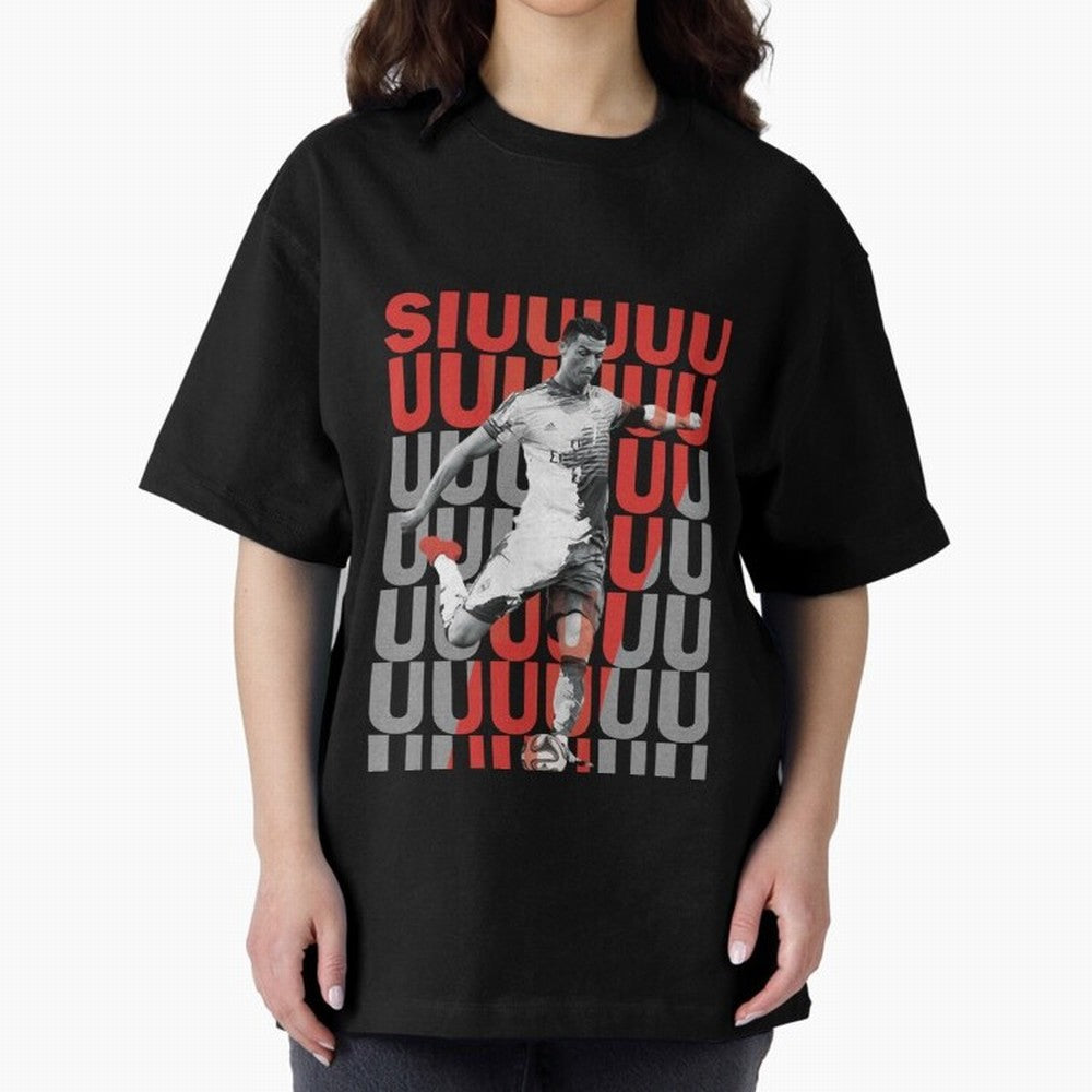 Siuuuuuu Cristiano Ronaldo Oversized T-Shirt Relive Legendary Nights from FIFA World Cup 2026 USA Canada Mexico Spirit, Driven by Argentina and Brazil, Messi and Cristiano Ronaldo, Champion Mindset, Group Stage Buzz, Knockout Tension and Passionate