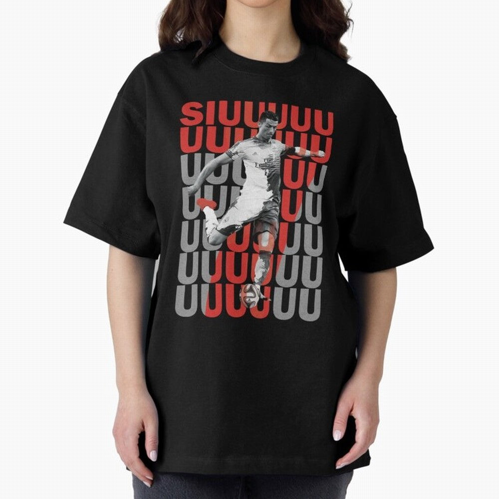 Siuuuuuu Cristiano Ronaldo Oversized T-Shirt Make Memories around FIFA World Cup 2026 Group Stage for Fans of Haaland and Spain, Bringing Supporter Pride, Iconic Celebrations, Legendary Names and Global Match Day Energy; Perfect for Supporters Who