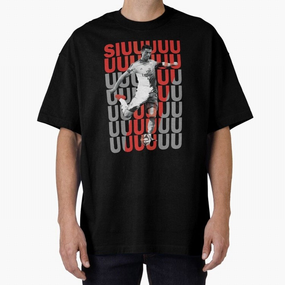 Siuuuuuu Cristiano Ronaldo Oversized T-Shirt Make Memories around FIFA World Cup 2026 Group Stage for Fans of Haaland and Spain, Bringing Supporter Pride, Iconic Celebrations, Legendary Names and Global Match Day Energy; Perfect for Supporters Who