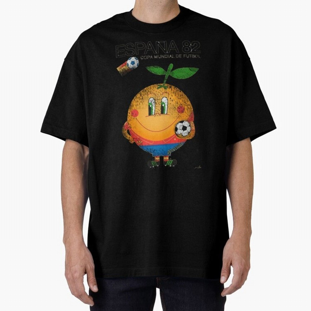 Espana 82 Oversized T-Shirt Share FIFA World Cup 2026 Group Stage Spirit, Highlighting Portugal, Spain and Germany, Neymar, Global Supporter Spirit, Legendary Goals, National Colors and Tournament Celebration; Created for Match Day Parties, Soccer