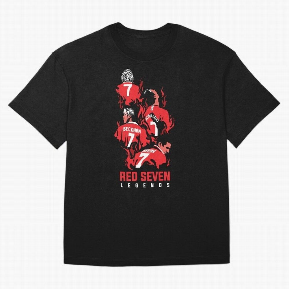 The Red Seven - Man Utd Oversized T-Shirt Follow the Final Road of Global Football Passion for FIFA World Cup 2026, Highlighting Mbappe and Neymar, France, Football Festival Excitement, Trophy Ambitions, Country Rivalries and Star Player Buzz;