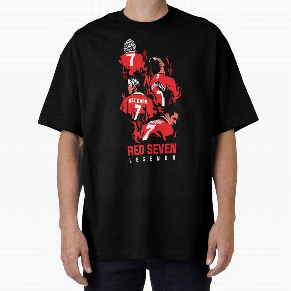 The Red Seven - Man Utd Oversized T-Shirt Follow the Final Road of Global Football Passion for FIFA World Cup 2026, Highlighting Mbappe and Neymar, France, Football Festival Excitement, Trophy Ambitions, Country Rivalries and Star Player Buzz;