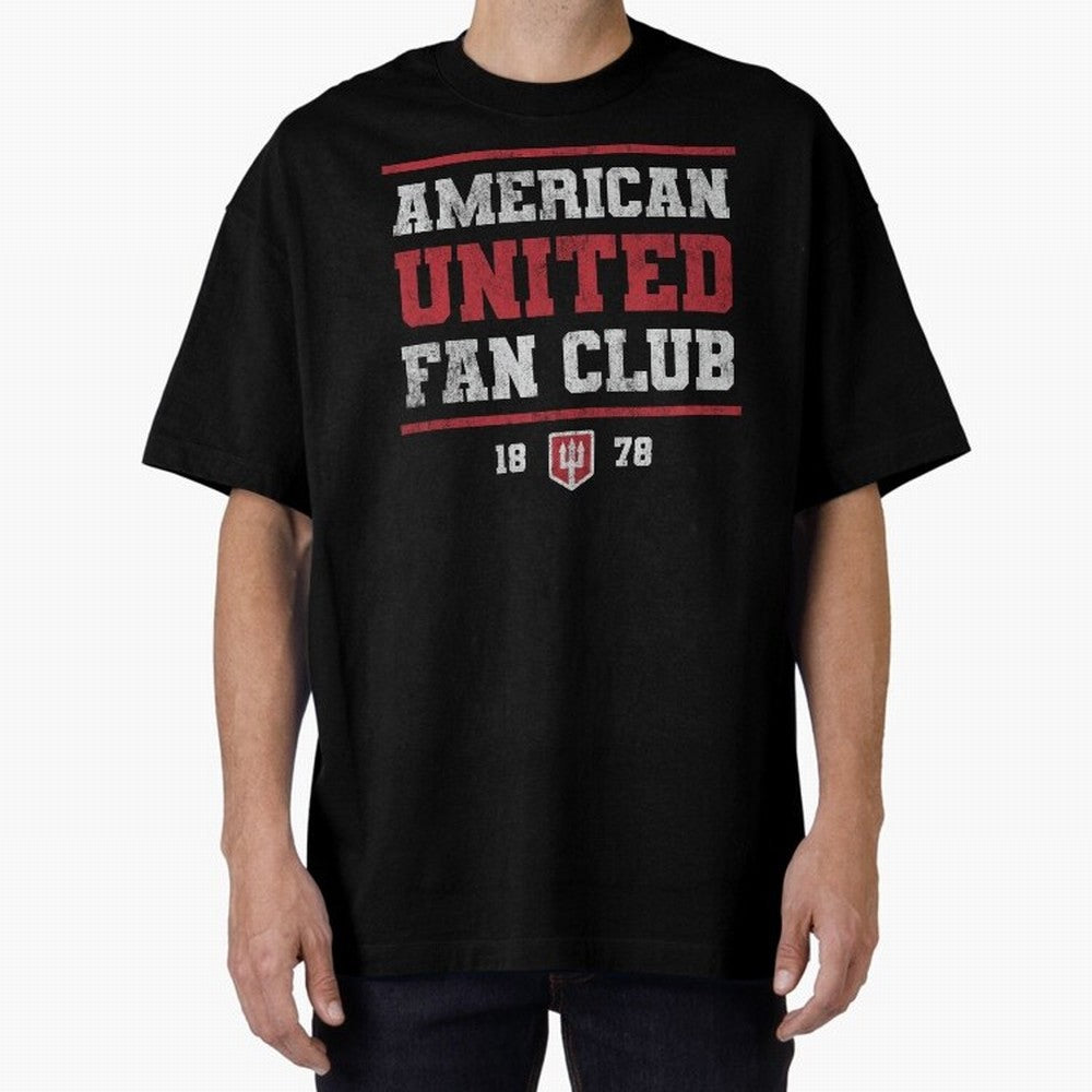 American United Fan Club Oversized T-Shirt Represent Fans Who Live for the FIFA World Cup 2026 Journey through Messi, CR7 and Mbappe Highlights, Argentina, France and Brazil Pride, Football Passion, Legendary Performances, Festival Vibes and
