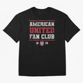 American United Fan Club Oversized T-Shirt Represent Fans Who Live for the FIFA World Cup 2026 Journey through Messi, CR7 and Mbappe Highlights, Argentina, France and Brazil Pride, Football Passion, Legendary Performances, Festival Vibes and