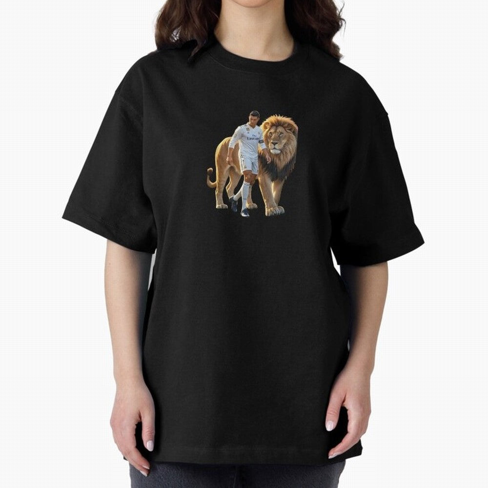 Christiano Ronaldo lion Oversized T-Shirt Make Every Match About Global Football Passion for FIFA World Cup 2026, Capturing Cristiano Ronaldo, Haaland and CR7, Spain and Netherlands, Global Supporter Spirit, Legendary Goals, National Colors and