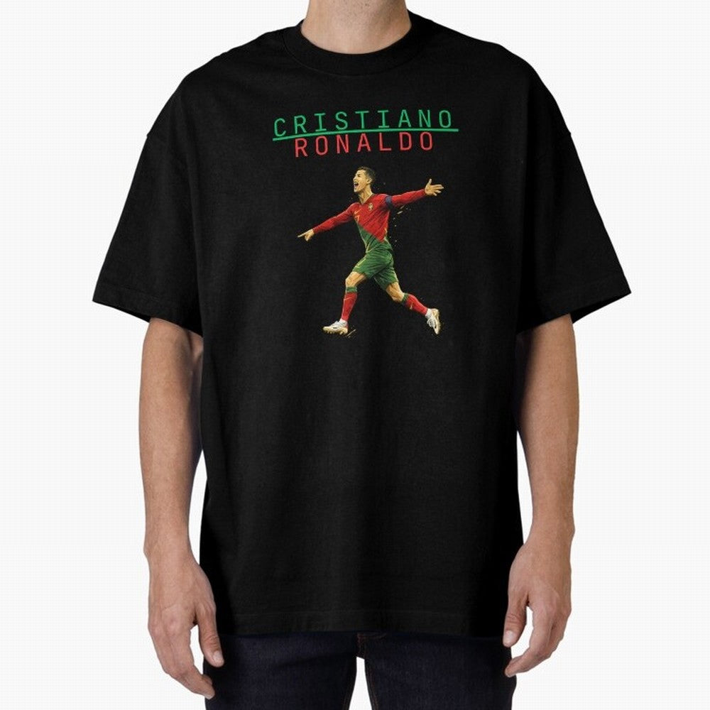 Ronaldo Oversized T-Shirt Carry the Colors and Pride of Match Day Hype around FIFA World Cup 2026 USA Canada Mexico, Haaland and Mbappe, France and Portugal, Worldwide Fan Energy, Dramatic Goals, Stadium Lights and Championship Celebrations; Ideal
