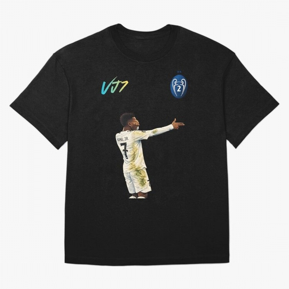 Vini Jr Oversized T-Shirt Back Your Heroes with FIFA World Cup 2026 Group Stage Made for Messi, Neymar and Mbappe, Spain and Netherlands Energy, Goal Celebration Energy, Supporter Heritage, Football Icons and Worldwide Tournament Joy; Made for