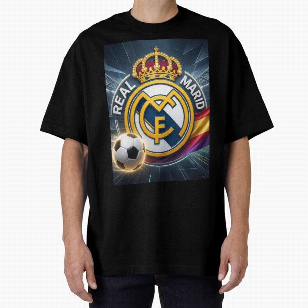 Pelot¨®n Real Madrid Oversized T-Shirt Spotlight Global Football Passion for FIFA World Cup 2026 Group Stage, Centered on Haaland and Mbappe, Spain and Netherlands, Stadium Chants, National Pride, Trophy Dreams and Unforgettable Football Memories;