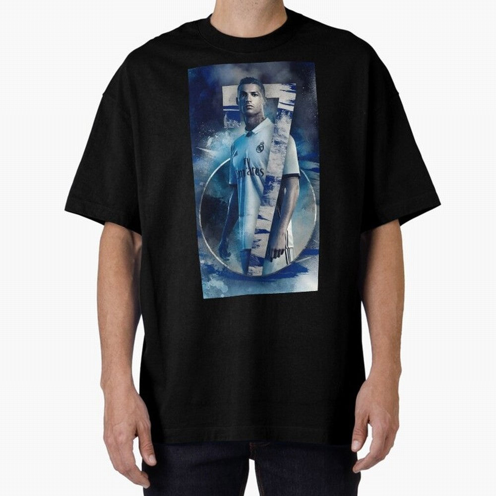 Cr7 art design wallpaper Oversized T-Shirt Celebrate Rivalries and Pride in the FIFA World Cup 2026 Journey through Messi Highlights, France Pride, Goal Celebration Energy, Supporter Heritage, Football Icons and Worldwide Tournament Joy; Ideal for