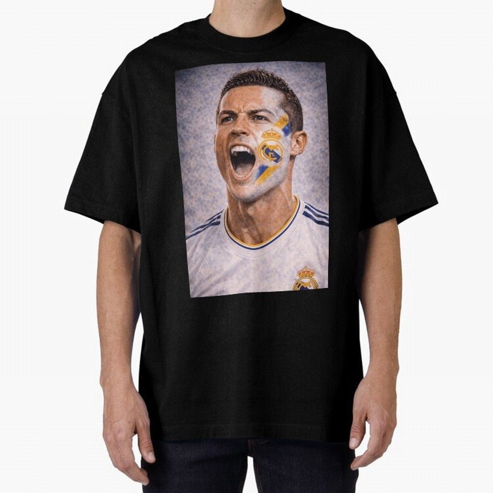 Cristiano Ronaldo ¡ª A Fan Portrait in Motion Oversized T-Shirt Enjoy the Biggest Football Party of FIFA World Cup 2026 Group Stage Featuring Messi, Neymar and Mbappe, England, France and Netherlands Energy, Match Day Excitement, Supporter Culture,