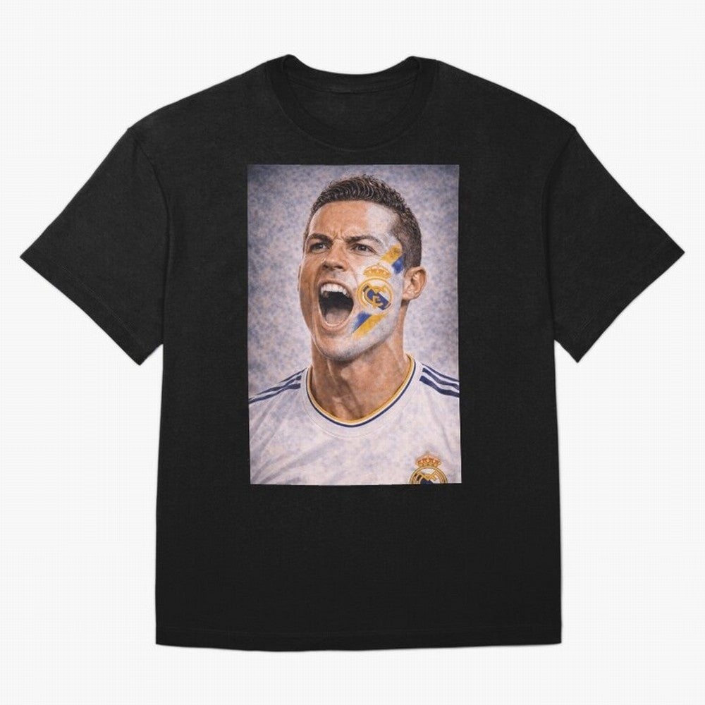 Cristiano Ronaldo ¡ª A Fan Portrait in Motion Oversized T-Shirt Enjoy the Biggest Football Party of FIFA World Cup 2026 Group Stage Featuring Messi, Neymar and Mbappe, England, France and Netherlands Energy, Match Day Excitement, Supporter Culture,