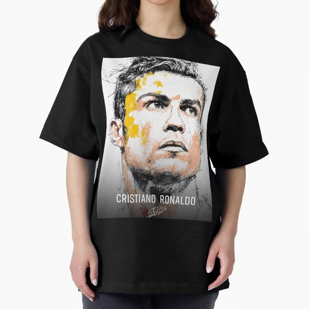 Cristiano Ronaldo Cr7 Football Soccer Player Icon Legend Power Oversized T-Shirt Enjoy FIFA World Cup 2026 Group Stage Spirit, Highlighting England, France and Netherlands, Neymar, Haaland and Cristiano Ronaldo, Football History, Final Match