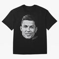 Cristiano Ronaldo Signed Oversized T-Shirt Celebrate Soccer Greatness during FIFA World Cup 2026 Group Stage Featuring Messi and Cristiano Ronaldo, Argentina and Brazil Energy, Worldwide Fan Energy, Dramatic Goals, Stadium Lights and Championship