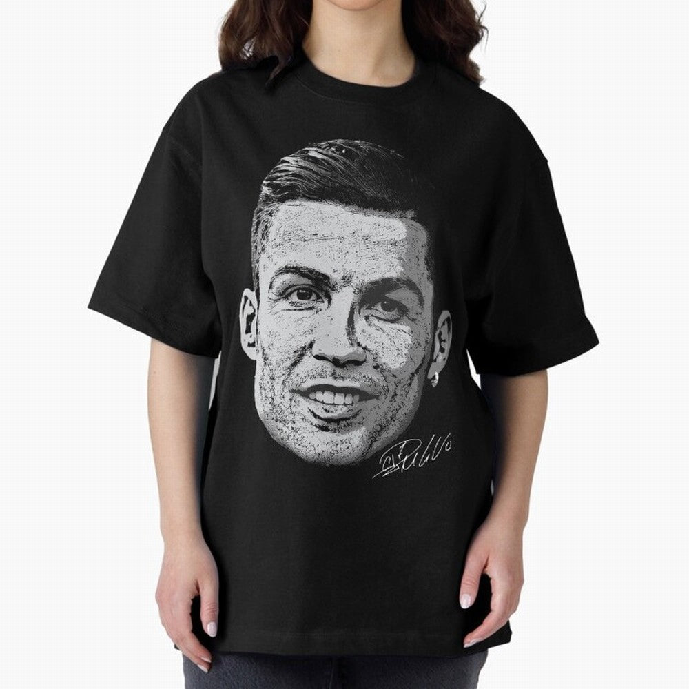 Cristiano Ronaldo Signed Oversized T-Shirt Celebrate Soccer Greatness during FIFA World Cup 2026 Group Stage Featuring Messi and Cristiano Ronaldo, Argentina and Brazil Energy, Worldwide Fan Energy, Dramatic Goals, Stadium Lights and Championship