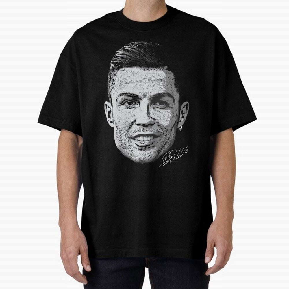 Cristiano Ronaldo Signed Oversized T-Shirt Celebrate Soccer Greatness during FIFA World Cup 2026 Group Stage Featuring Messi and Cristiano Ronaldo, Argentina and Brazil Energy, Worldwide Fan Energy, Dramatic Goals, Stadium Lights and Championship