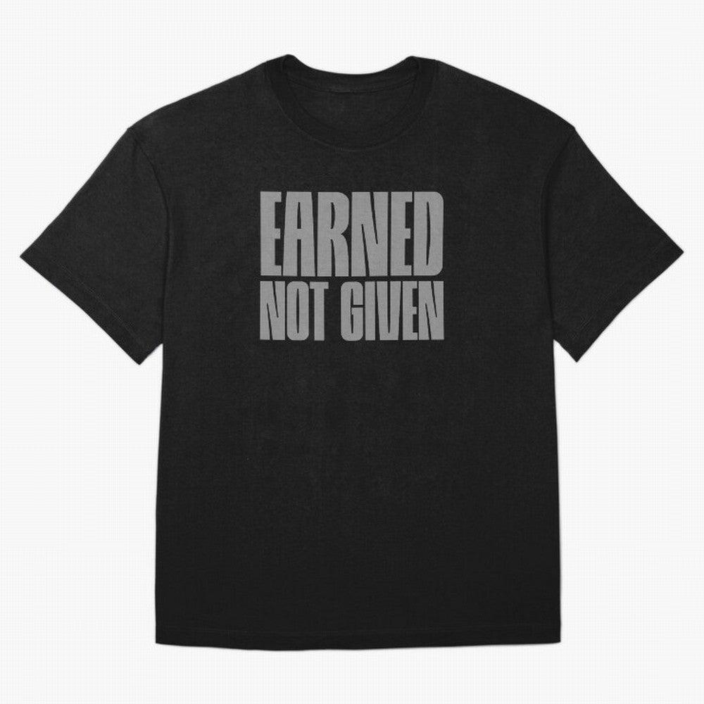 Earned not given grey 2 Oversized T-Shirt Join Supporters Worldwide for FIFA World Cup 2026 Built around Neymar, Haaland and Cristiano Ronaldo, Argentina Energy, Retro Football Energy, Iconic Rivalries, Trophy Chase Drama and Stadium Atmosphere;