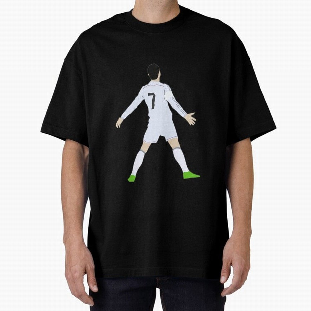 Cristiano Ronaldo Oversized T-Shirt Make Your Look Match the FIFA World Cup 2026 USA Canada Mexico Journey through Messi and Cristiano Ronaldo Highlights, England and Germany Pride, Championship Spirit, Famous Goals, Roaring Crowds and