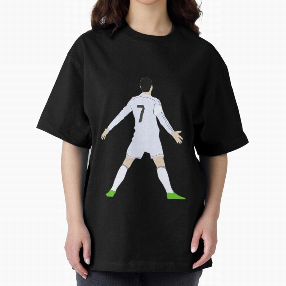 Cristiano Ronaldo Oversized T-Shirt Make Your Look Match the FIFA World Cup 2026 USA Canada Mexico Journey through Messi and Cristiano Ronaldo Highlights, England and Germany Pride, Championship Spirit, Famous Goals, Roaring Crowds and