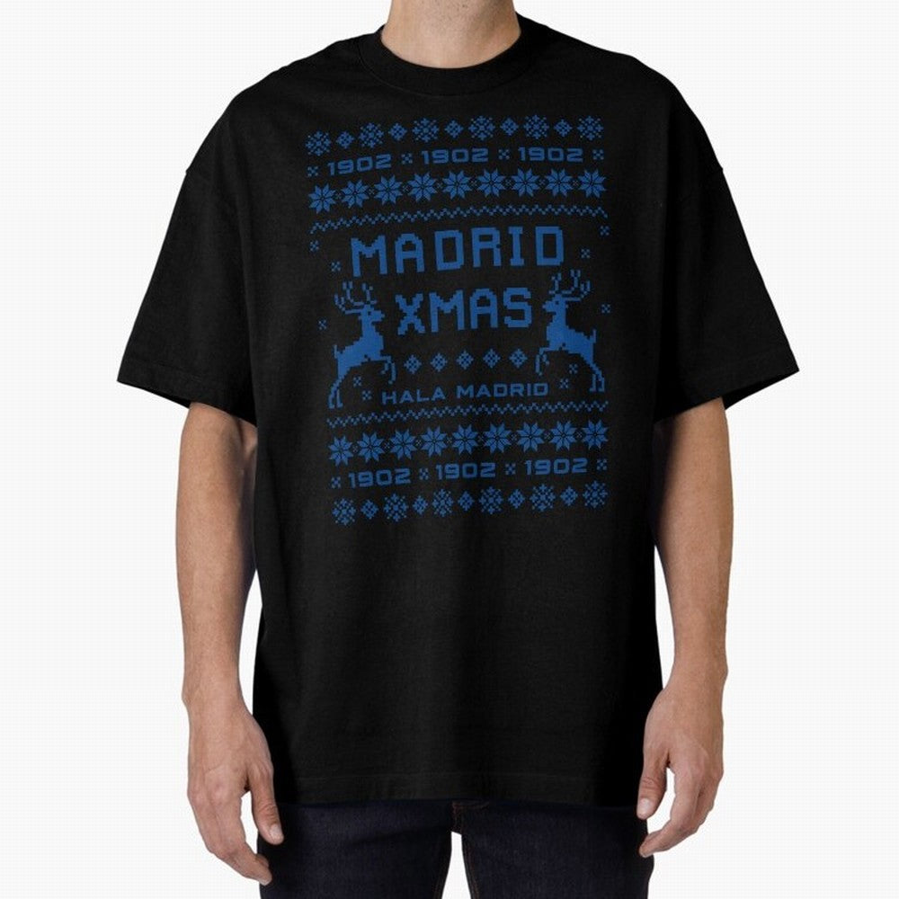 Real Madrid Christmas Oversized T-Shirt Elevate FIFA World Cup 2026 USA Canada Mexico with Mbappe and Neymar, Portugal, Spain and Germany Energy, Game Day Rituals, Football Legends, Country Pride and the Road to the Final; Created for Match Day
