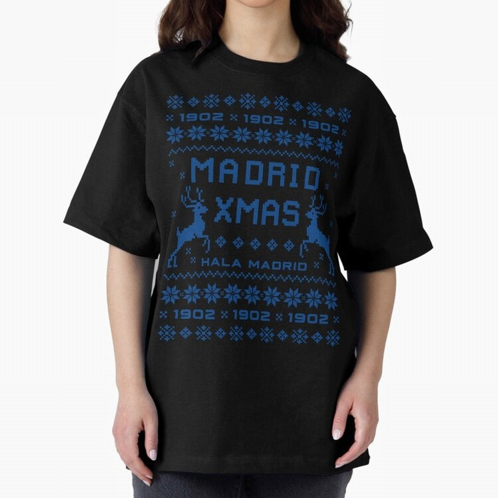 Real Madrid Christmas Oversized T-Shirt Elevate FIFA World Cup 2026 USA Canada Mexico with Mbappe and Neymar, Portugal, Spain and Germany Energy, Game Day Rituals, Football Legends, Country Pride and the Road to the Final; Created for Match Day
