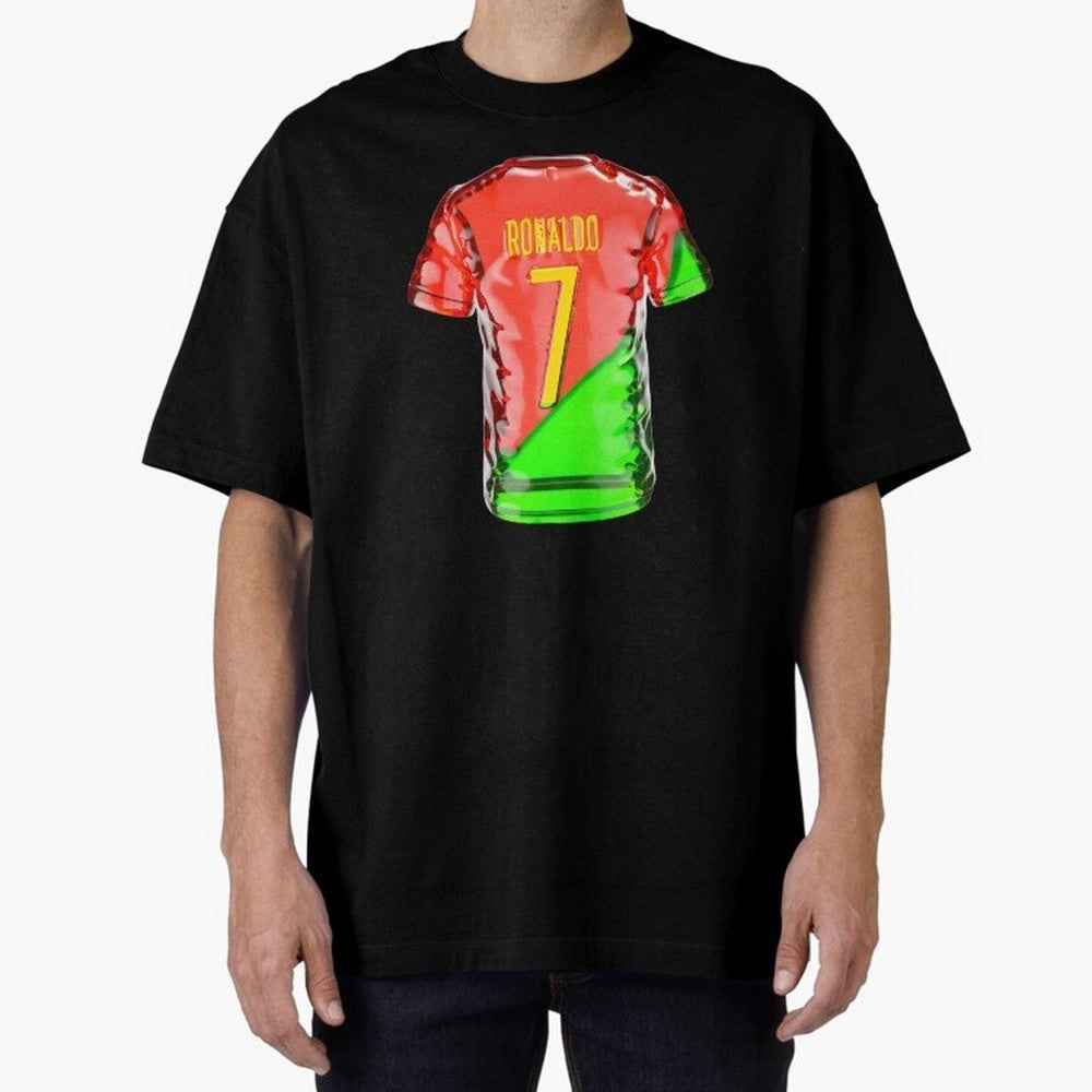 Cristiano Ronaldo Oversized T-Shirt Celebrate the Magic of FIFA World Cup 2026 Group Stage Centered on Haaland and Mbappe, Argentina and Brazil Energy, Global Supporter Spirit, Legendary Goals, National Colors and Tournament Celebration; Perfect