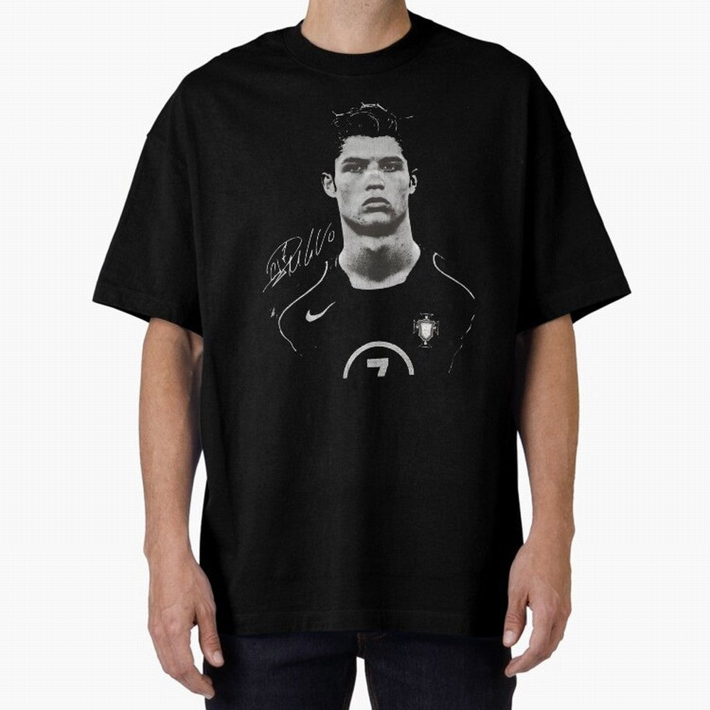 Cristiano Ronaldo Vintage Bootleg Oversized T-Shirt Celebrate Soccer Greatness during FIFA World Cup 2026 USA Canada Mexico Connected to Cristiano Ronaldo, Haaland and CR7, Argentina and Brazil Energy, Worldwide Fan Energy, Dramatic Goals, Stadium