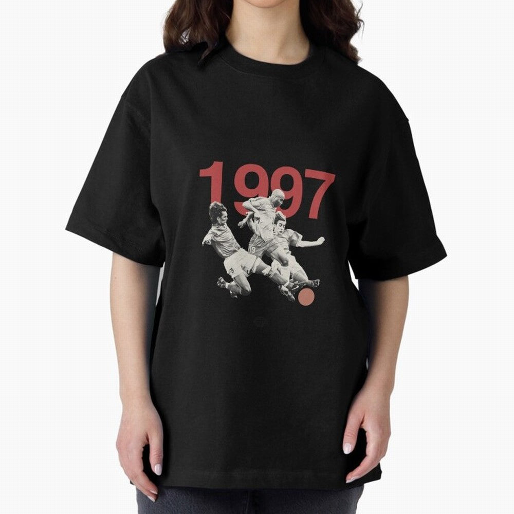 Ronaldo Maldini Cannavaro Tournoi de France 1997 Oversized T-Shirt Showcase the FIFA World Cup 2026 Group Stage Journey through Mbappe and Neymar Highlights, England Pride, Game Day Rituals, Football Legends, Country Pride and the Road to the