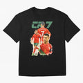 CR7 Cristiano Ronaldo illustration watercolour Oversized T-Shirt Fuel the Hype around Global Football Passion for FIFA World Cup 2026, Made for Messi and Cristiano Ronaldo, England and Germany, Fan Favorite Moments, National Team Passion, Big Match