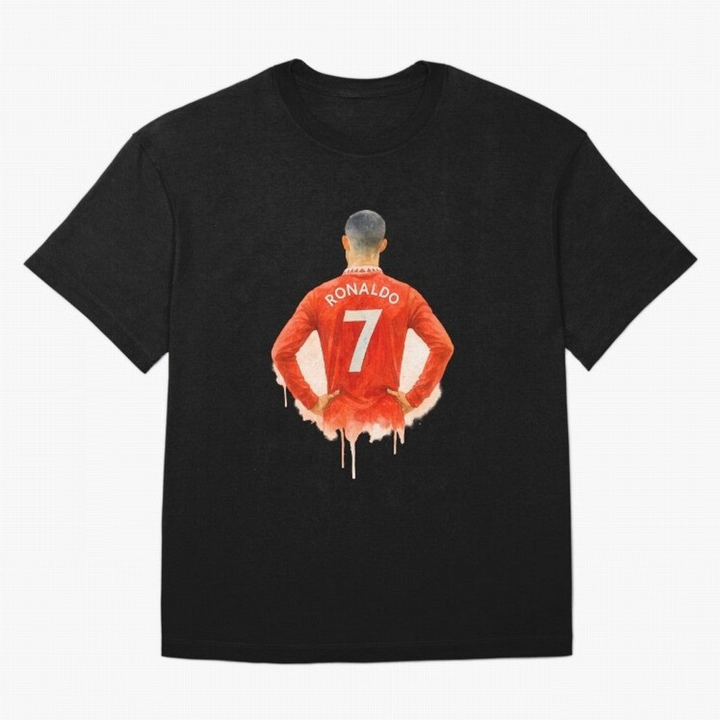 CR7 Cristiano Ronaldo potrait art a powerful moment artwork Oversized T-Shirt Share the Excitement of FIFA World Cup 2026 USA Canada Mexico Spirit, Centered on Spain, Cristiano Ronaldo, Haaland and CR7, Stadium Memories, Football Loyalty,
