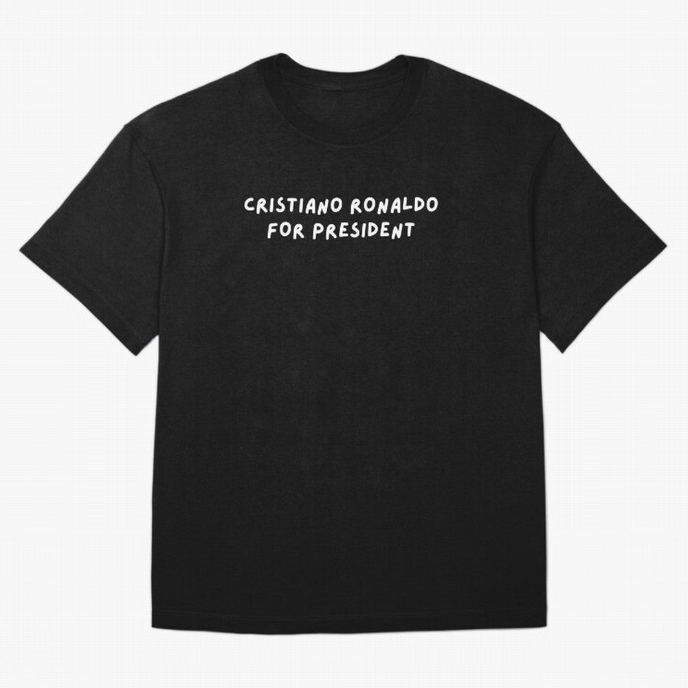Cristiano Ronaldo for President Oversized T-Shirt Represent Match Day Hype around FIFA World Cup 2026, Haaland and Mbappe, England and Germany, Championship Spirit, Famous Goals, Roaring Crowds and International Football Unity; Ideal for Football