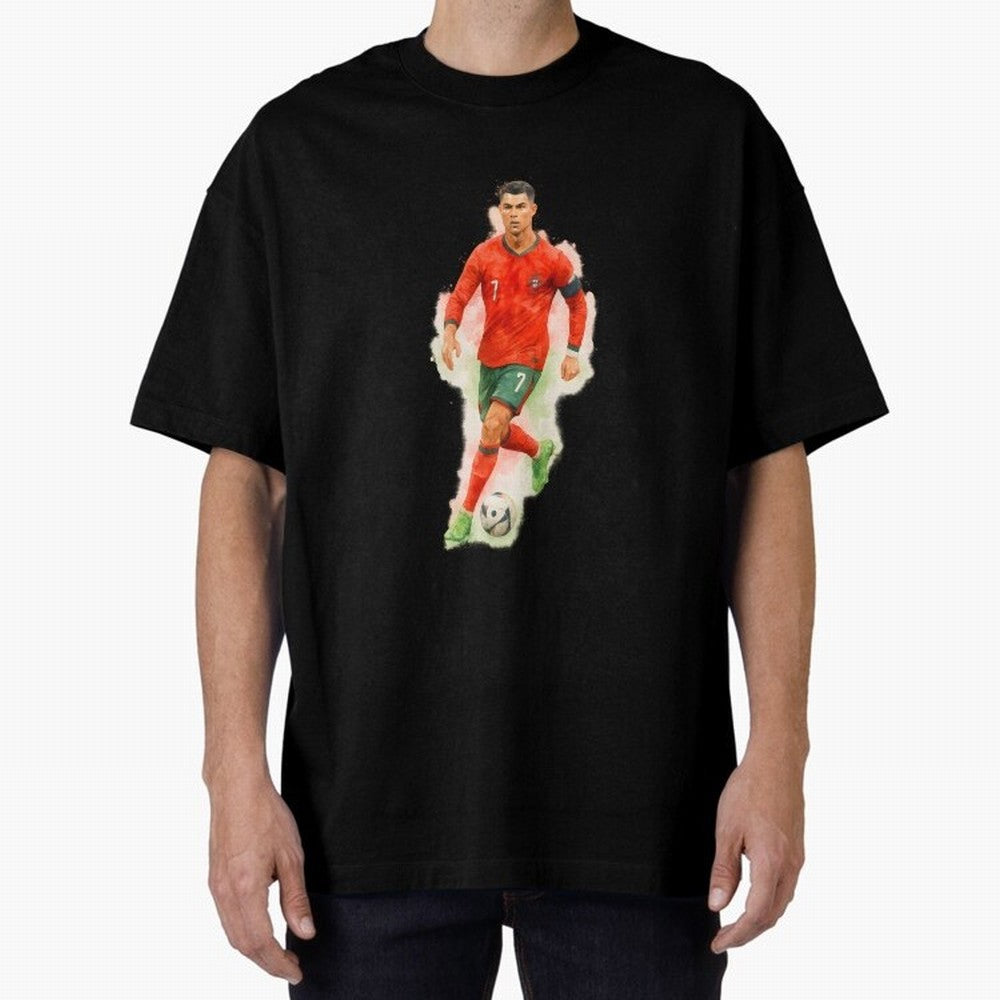 CR7 Cristiano Ronaldo a powerful moment artwork Oversized T-Shirt Enjoy the Biggest Football Party of FIFA World Cup 2026 for Fans of Messi and Cristiano Ronaldo and Netherlands, Bringing Football Passion, Legendary Performances, Festival Vibes and