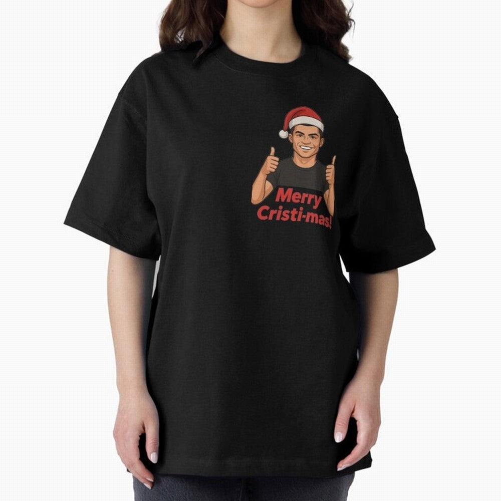 Merry Cristi-mas! CR7 Xmas holiday cheer Oversized T-Shirt Embrace FIFA World Cup 2026 Group Stage Spirit, Built around Germany, Haaland, Goal Celebration Energy, Supporter Heritage, Football Icons and Worldwide Tournament Joy; Created for Match
