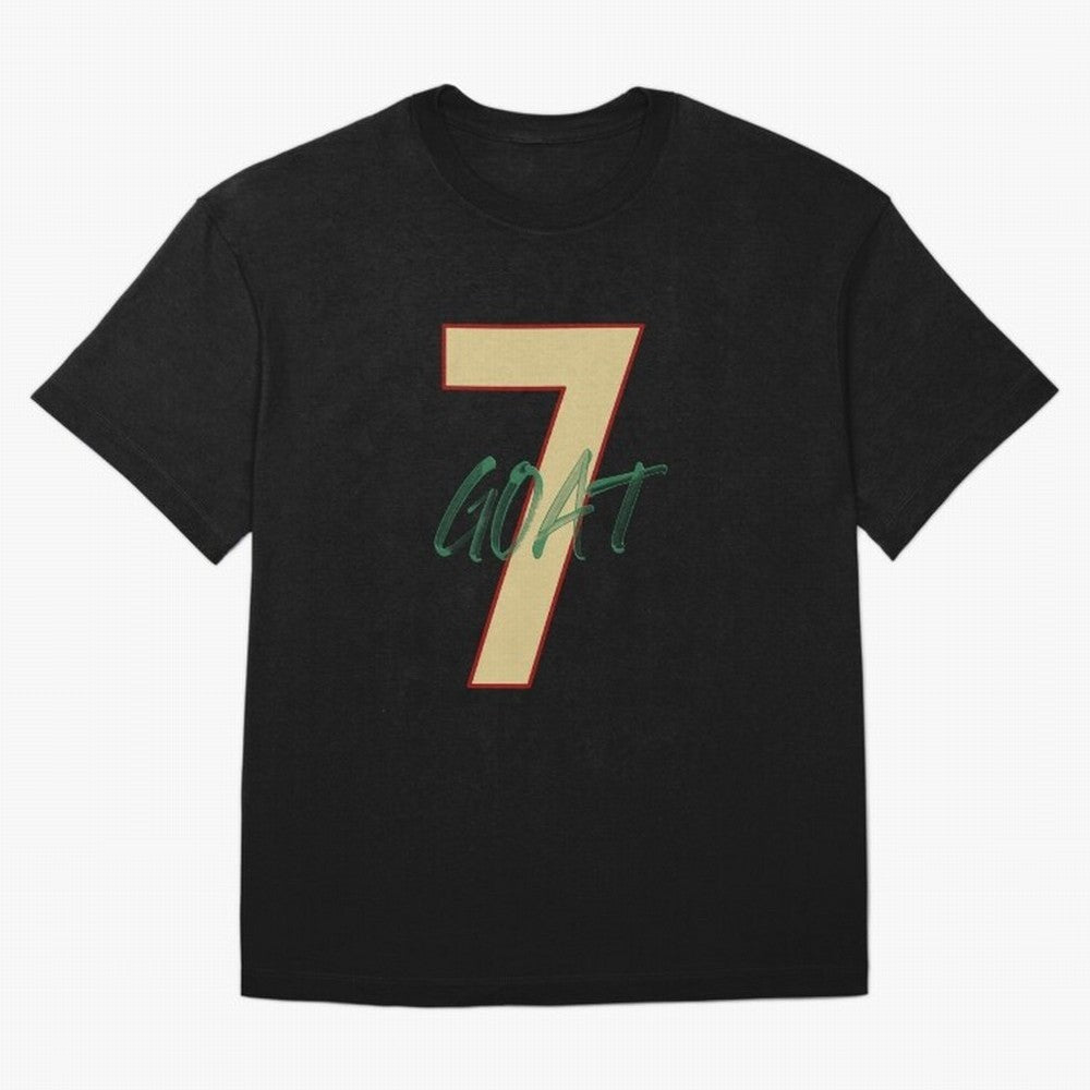 Cristiano Ronaldo 7 GOAT Football Legend Poster Art Oversized T-Shirt Represent Football Lovers during FIFA World Cup 2026 Group Stage Highlighting CR7 and Messi, England Energy, Sports Nostalgia, International Competition, Famous Players and