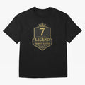 7Legend Football Inspired Number 7 T-Shirt Oversized T-Shirt Celebrate Golden Goal Energy in FIFA World Cup 2026 Group Stage for Fans of Messi and France and Portugal, Bringing Sports Nostalgia, International Competition, Famous Players and