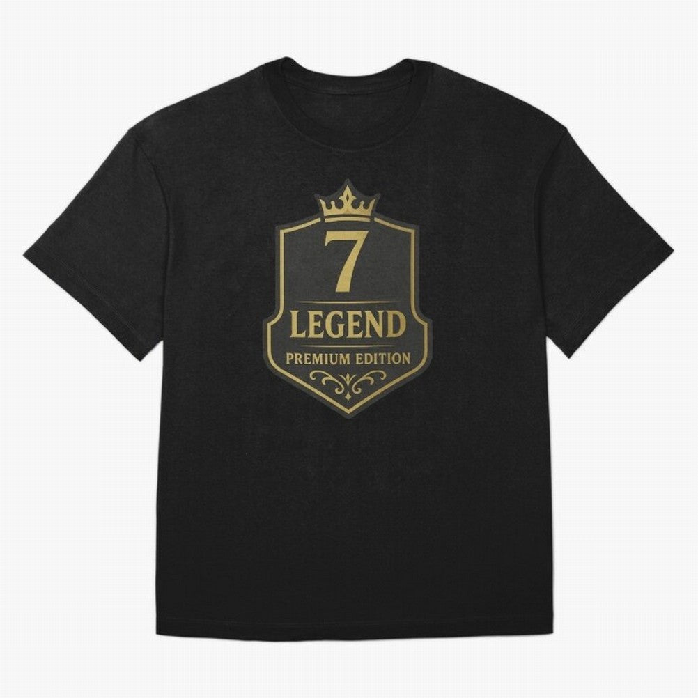 7Legend Football Inspired Number 7 T-Shirt Oversized T-Shirt Celebrate Golden Goal Energy in FIFA World Cup 2026 Group Stage for Fans of Messi and France and Portugal, Bringing Sports Nostalgia, International Competition, Famous Players and