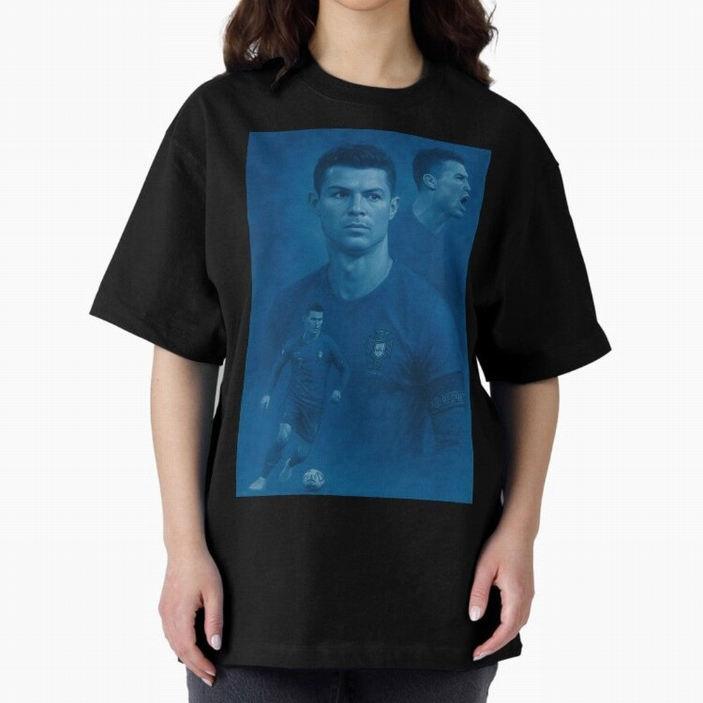 Blue Soccer Oversized T-Shirt Follow Match Day Hype around FIFA World Cup 2026, Haaland and Mbappe, Spain and Netherlands, Stadium Chants, National Pride, Trophy Dreams and Unforgettable Football Memories; Perfect for Supporters Who Want Bold