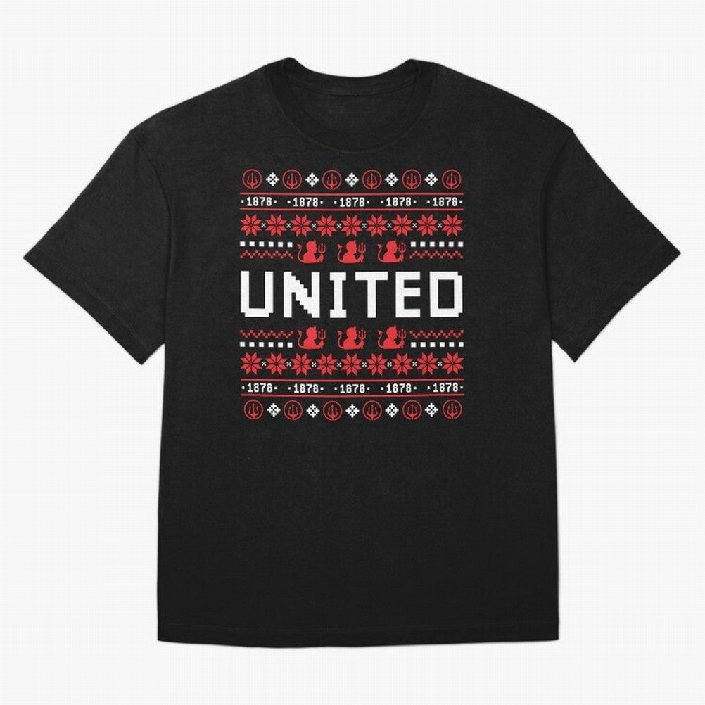 Manchester United Christmas Oversized T-Shirt Show Love for Legendary Goals in FIFA World Cup 2026 Spirit, Driven by England, Haaland, Sports Nostalgia, International Competition, Famous Players and Unforgettable Victories; Made for Die Hard