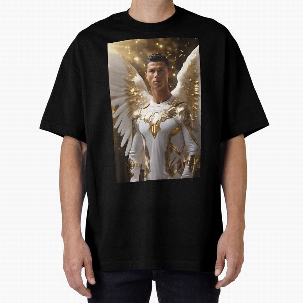 Cristiano Ronaldo angel 1 Oversized T-Shirt Discover Global Football Passion for FIFA World Cup 2026, Capturing Messi, Neymar and Mbappe, England, Game Day Rituals, Football Legends, Country Pride and the Road to the Final; Perfect for Fans,