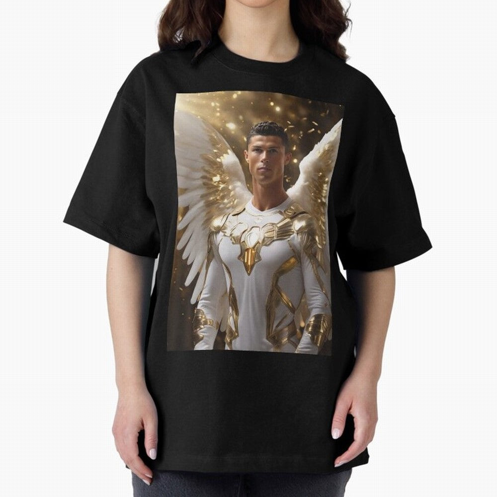 Cristiano Ronaldo angel 1 Oversized T-Shirt Discover Global Football Passion for FIFA World Cup 2026, Capturing Messi, Neymar and Mbappe, England, Game Day Rituals, Football Legends, Country Pride and the Road to the Final; Perfect for Fans,
