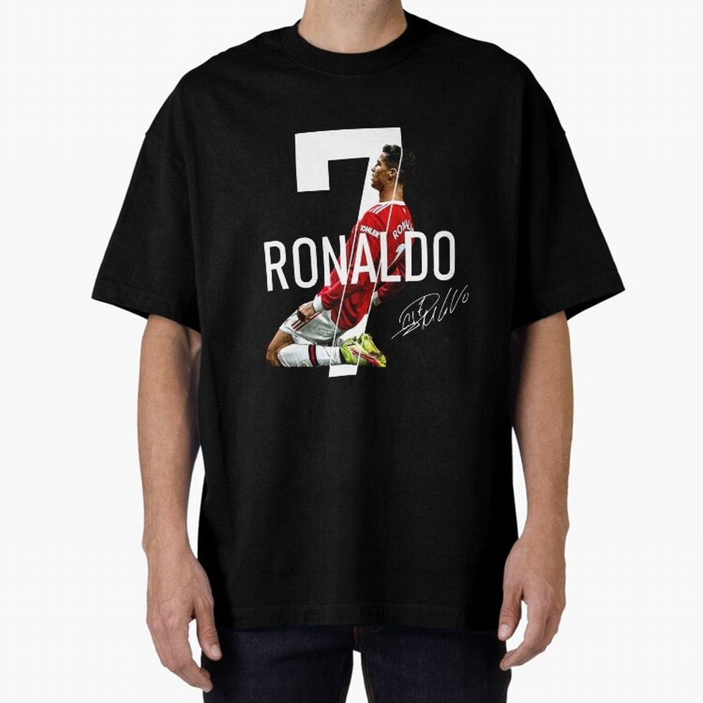 Cristiano Ronaldo - CR7 Oversized T-Shirt Celebrate the Magic of the FIFA World Cup 2026 Journey through Messi and Cristiano Ronaldo Highlights, Brazil Pride, Goal Celebration Energy, Supporter Heritage, Football Icons and Worldwide Tournament Joy;