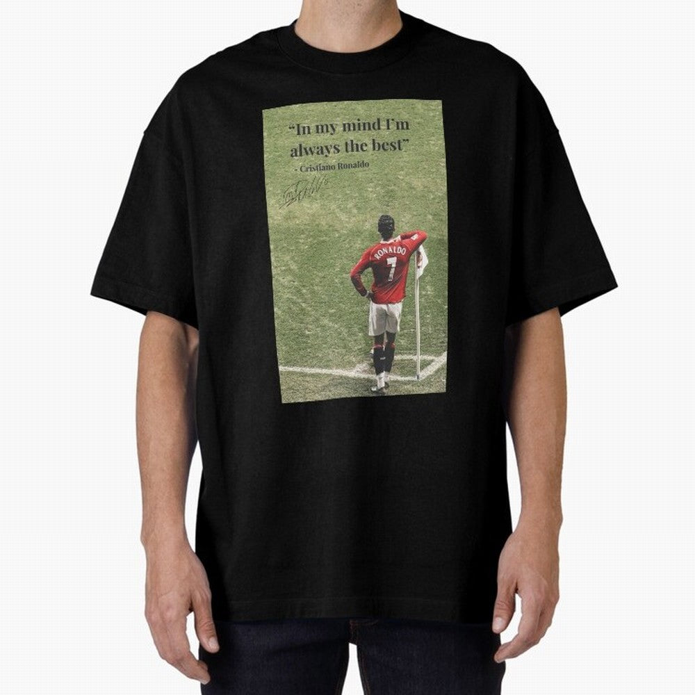 Cristiano Ronaldo Motivation Oversized T-Shirt Bring Legendary Rivalry Energy to the FIFA World Cup 2026 Group Stage Journey through Cristiano Ronaldo, Haaland and CR7 Highlights, Brazil Pride, Vintage Soccer Flavor, Modern Football Stars, National