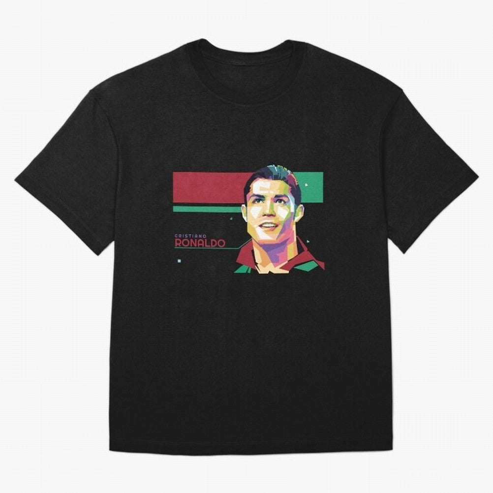 Cristiano Ronaldo ¨C Legendary Football Star & GOAT Artwork Oversized T-Shirt Relive the Noise and Pride of FIFA World Cup 2026 USA Canada Mexico for Fans of Cristiano Ronaldo and Spain, Bringing Championship Spirit, Famous Goals, Roaring Crowds