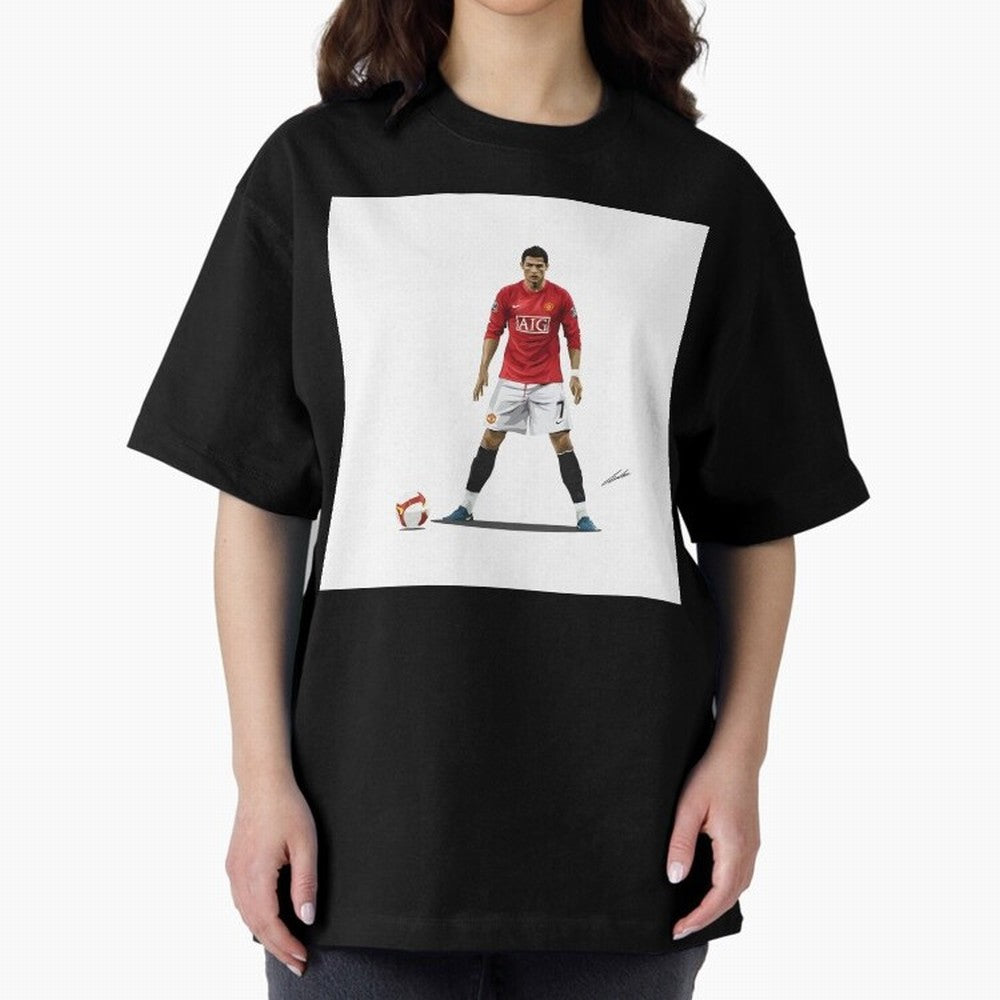 Cristiano Ronaldo CR7 Man Utd Oversized T-Shirt Celebrate FIFA World Cup 2026 Group Stage for Fans of Messi and Cristiano Ronaldo and Argentina, France and Brazil, Bringing Global Supporter Spirit, Legendary Goals, National Colors and Tournament