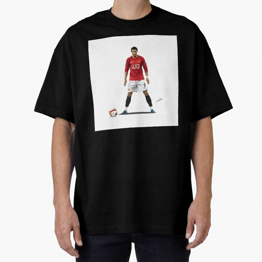 Cristiano Ronaldo CR7 Man Utd Oversized T-Shirt Celebrate FIFA World Cup 2026 Group Stage for Fans of Messi and Cristiano Ronaldo and Argentina, France and Brazil, Bringing Global Supporter Spirit, Legendary Goals, National Colors and Tournament