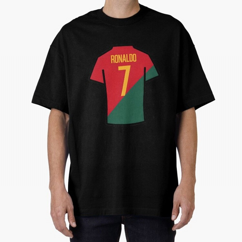 Ronaldo Portugal Jersey Oversized T-Shirt Celebrate the Stars of FIFA World Cup 2026 Group Stage Spirit, Filled with Brazil, Portugal and Argentina, Messi, Neymar and Mbappe, Tournament Hype, Historic Matchups, Family Viewing Parties and Global