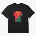 Ronaldo Portugal Jersey Oversized T-Shirt Celebrate the Stars of FIFA World Cup 2026 Group Stage Spirit, Filled with Brazil, Portugal and Argentina, Messi, Neymar and Mbappe, Tournament Hype, Historic Matchups, Family Viewing Parties and Global