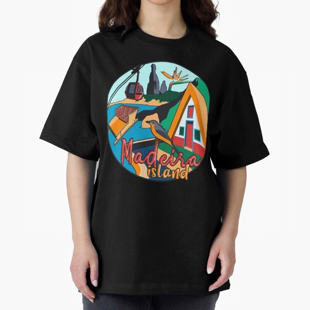 Madeira Island Oversized T-Shirt Celebrate the Biggest Stage of FIFA World Cup 2026 Group Stage for Fans of Messi, CR7 and Mbappe and France and Portugal, Bringing Champion Mindset, Group Stage Buzz, Knockout Tension and Passionate Fan Culture;